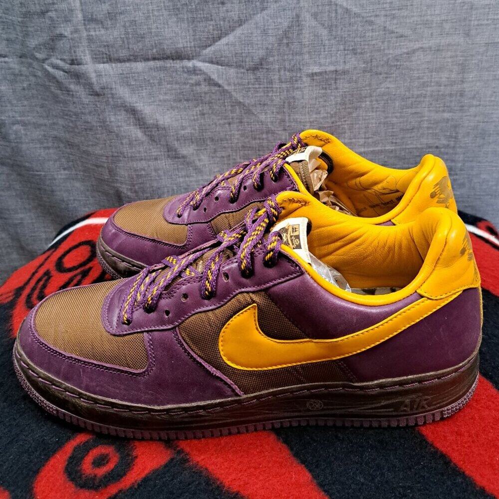 %Size 12 Men Nike Air Force 1 Low Insideout Bison Pro Gold-Vintage A 14